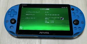 SONY PlayStation Vita PS Vita PCH-2000 本体のみ　ブルー　　オマケ純正16GBメモリ付
