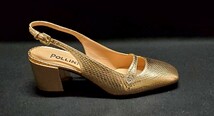 【SALE】POLLINI ポリーニ シャンパンゴールド パンプス 38size ￥46,200 SA10246_画像4