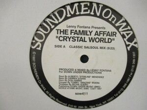 Lenny Fontana Presents The Family Affair ： Crystal World 12'' // Just Music Mix / Classic Salsoul Mix / Garage House