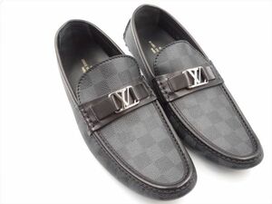 【正規品】13184De 1円 Louis Vuitton ヴィトン 1A4OI9 ダミエグラフィット ホッケンハイム・ライン ローファー サイズ7 26cm