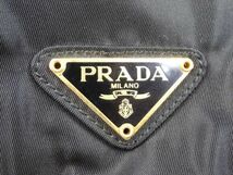 【正規品】13742Bd PRADA プラダ ナイロンリュック ブラック ゴールドチェーン 白タグ70 H27×W24×D12cm_画像3