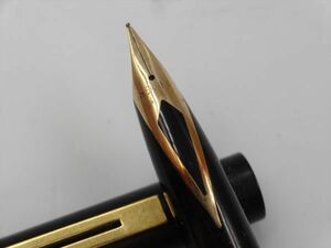 【正規品】14654c 1円 SHEAFFER シェーファー 万年筆 ブラック×ゴールド ペン先14K 585