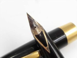 【正規品】14655c 1円 SHEAFFER シェーファー 万年筆 ブラック×ゴールド ペン先14K 585