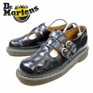 UK6　25cm相当　Dr.Martens　MARY JANE　ドクターマーチン　メリージェーン　革靴　ローファー　ブラック　黒/U9345