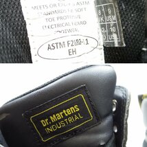 UK8　27cm相当　Dr.Martens　ドクターマーチン　インダストリアル　ワークブーツ　編み上げ　7ホール　ブラック　黒/U9391_画像10