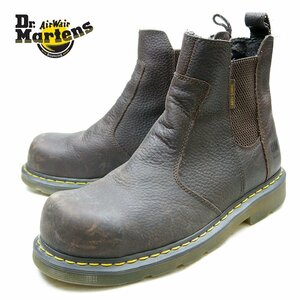 UK9　28cm相当　Dr.Martens　ドクターマーチン　スチールトゥ　チェルシーブーツ　サイドゴアブーツ　ブラウン　茶　/U9416