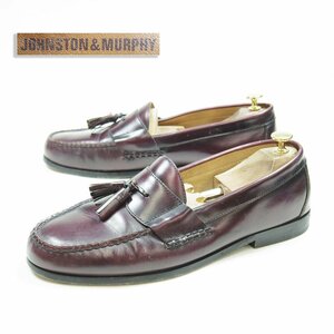 12M inscription 30cm corresponding Johnston&Murphy John stone &ma-fi- tassel Loafer dress shoes leather shoes leather bar gun ti/U9491