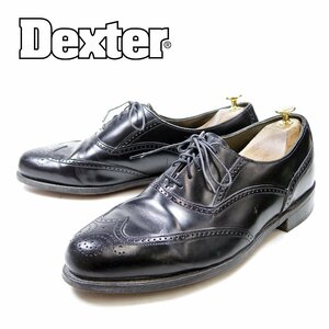 11表記　29cm相当　DEXTER　デクスター　ウィングチップ　内羽根　メダリオン　レザー　革靴　ドレスシューズ　ブラック　メダリオン/U9507