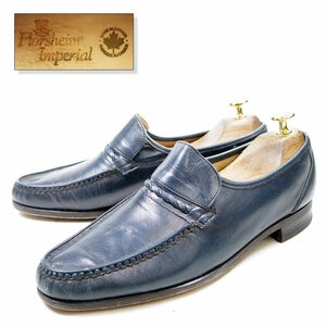 8-1/2D表記　26.5cm相当　Florsheim　Imperial フローシャイム　インペリアル　ストラップローファー　ブルー　カナダ製　珍しい色/U9515