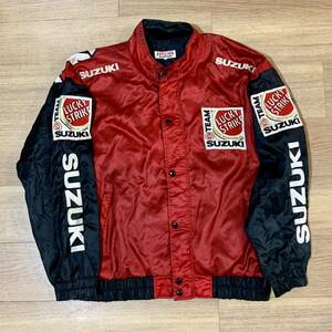 90s TEAM LUCKY STRIKE SUZUKI レーシングジャケット ジャンパー ブルゾン GSX-R750R 8耐