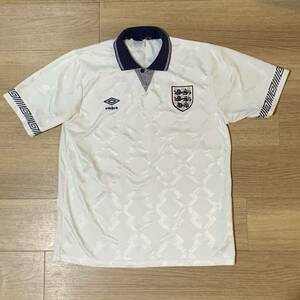 90s 英国製 umbro イングランド代表 ユニフォーム 38/40 アンブロ 1990年 イタリアワールドカップ リネカー ガスコイン UK製