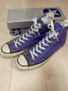 CONVERSE ALLSTAR Hi GRAPE size 11 1/2 80s vintage コンバースオールスター USA製 あて布 サイドステッチ ビンテージ 銀箱