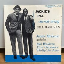 【LP】オリジナル★ジャッキー・マクリーン / JACKIE McLEAN /ジャッキーズ・パル/ Jackie's Pal / US盤 / PRESTIGE NYC DG RVG MONO_画像1