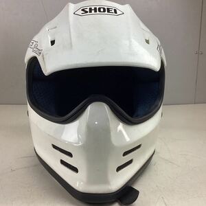 kq417 SHOEI バイク ヘルメット FX-HORNET 95年製 C種 ホワイト XLサイズ 61~62cm オートバイ オフロード オンロード 汚れ有 スポンジ劣化