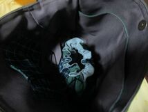 ハンドメイド　ショルダーバック（Ｌ～）＆巾着セット　 カーキ　１０号キャンバス　 調整　シンプル _画像9