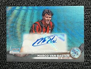 Marco Van Basten 75枚限定 直筆サイン 2022-23 Topps Stadium Club Chrome Auto Blue Wave AC Milan ミラン ファンバステン
