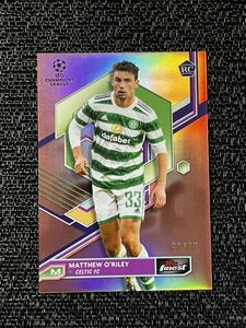 Matthew O’Riley 75枚限定 2022-23 Topps Finest UEFA Pink Gold Refractor Rookie RC Celtic セルティック