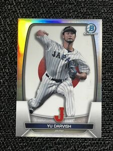 【499枚限定】 ダルビッシュ有 2023 Topps Bowman Chrome WBC Flag Refractor JAPAN #WBC-44 Yu Darvish 侍ジャパン 日本代表 MLB