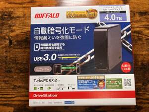新品未開封 BUFFALO 外付けHDD 4TB HD-LX4.0U3D