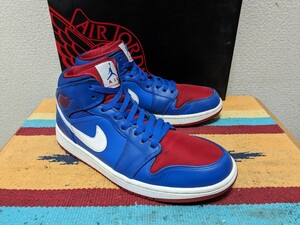 13製！★ エア　ジョーダン　1 retro mid detroit　pistons 赤×青×白　air jordan 検索 high low OG シカゴ　bred コラボ　ダンク　