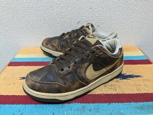 03年製！★ビンテージ！　 ダンク low premium grunge pack　茶×ベージュ　希少！汚し加工モデル！　dunk 検索 high pro SB VNTG コラボ　