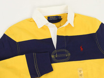 新品 アウトレット b1330 Lサイズ カスタムスリムフィット ボーダー 長袖 ラガーシャツ polo ralph lauren ポロ ラルフ ローレン_画像2