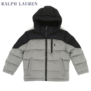 新品 アウトレット 1729 4/4Tサイズ ダウン ジャケット 子供用 polo ralph lauren ポロ ラルフ ローレン 黒