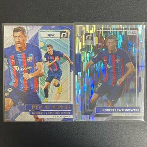 人気インサート ロベルト・レヴァンドフスキ SET 2022-23 Donruss Pitch Kings base & Silver Robert Lewandowski バルセロナ ポーランド