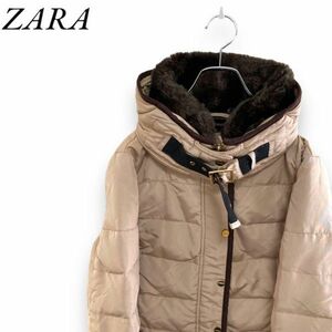 ZARA BASIC S 古着　ダウンジャケット　ベージュ　レディース