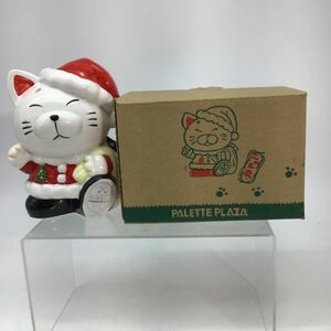 1216 FUJICOLOR フジカラー パレットプラザ ニャン太 サンタクロース 陶器製 貯金箱 コインバンク 箱付き