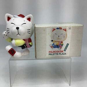 1217 FUJICOLOR フジカラー ニャン太 ピクニック パレットプラザ 陶器製 貯金箱 コインバンク 箱付き