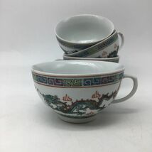 1255 中国景徳鎮 19点 まとめ 龍絵 丸皿 茶器 五爪龍図 中国食器 陶磁器 大皿 ティーカップ_画像7