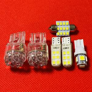 R1 RJ1 RJ2 T20 T10 LED ルームランプ ポジション球 バックランプ ナンバー灯 6点セット ホワイト スバル 純正球交換 送料無料