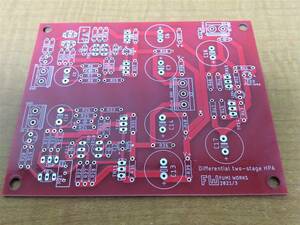 ぺるけ式　差動2段ヘッドホンアンプ　基板