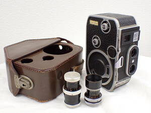 UH1255《1円》PAILLARD BOLEX B-8 スイス製/YVAR 36mm f2.8 AR/YVAR 13mm f1.9 AR/8mmシネカメラ 動作未確認 アンティーク