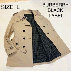 【極美品】BURBERRY BLACK LABEL バーバリーブラックレーベル トレンチコート ライナー、ベルト付き 三陽商会 チェック ベージュ