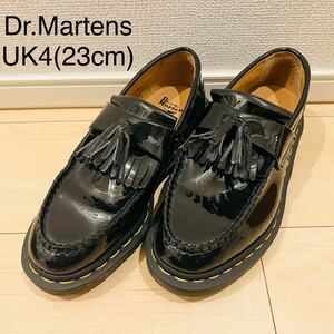 【美品】Dr.Martens ドクターマーチン タッセルローファー ADRIAN アドリアン エナメル ブラック 黒 UK4 23cm
