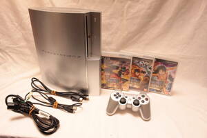 【ソフト3本付／すぐ遊べます】SONY　PlayStation3　CECHL00　HDD500GBに換装（HDDカバー無）★コントローラー・電源コード・HDMIケーブル