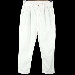 ■orSlow オアスロウ / BILLY JEAN ビリージーン CHINO / レディース / 日本製 / ホワイト / コットン タック チノパンツ size S (1)