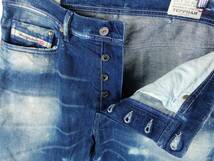 ■DIESEL ディーゼル / TEPPHAR SLIM CARROT 0881W / メンズ / インディゴ USED加工 ストレッチ スリムキャロット デニムパンツ W30 L32_画像7