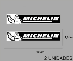 即納 ミシュラン レーシング ブラック MICHELIN 100mm x 18mm 2枚セット ステッカー 《送料無料》