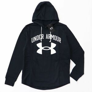 アンダーアーマー UNDER ARMOUR UA 新品 メンズ ソフト スウェット ビッグロゴ パーカー ジャケット　ブラック