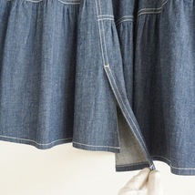 #anc ローズティアラ Rose Tiara スカート 46 紺 デニム ステッチ 変形 大きいサイズ レディース [848934]_画像4