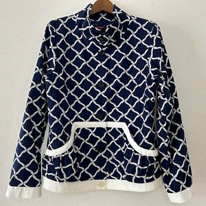 #anc Roberta di Camerino RobertadiCamerino jacket navy blue white lady's [847612]