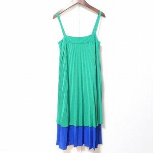 #snc Veronique Branquinho VERONIQUEBRANQUINHO One-piece 34 green blue Cami dress pleat long lady's [649645]