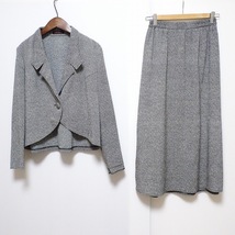 #apc シセンドウ 詩仙堂 ヒトシタムラ セットアップ 黒 白 ちりめん 鹿の子柄 ロング レディース [837690]_画像1