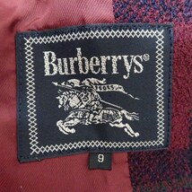 #wnc バーバリー Burberrys セットアップ 9 えんじ 紺 ヴィンテージ チェック レディース [836841]_画像6