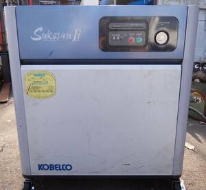  animation have 2004 year KOBELCO Kobelco screw compressor dryer one body Sukesan2 AS4PD-6 3.7kw/5 horse power three-phase *200V 60Hz junk treatment 