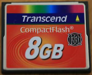 【動作確認済み】8GB CFカード　 Transcend　133x　コンパクトフラッシュ　トランセンド