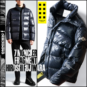 アイコンネイビーRYNE■新品212,300円【7 MONCLER GENIUS FRGMT 】モンクレールジーニアスEVEREST2ベースシャイニーダウンジャケットsize3